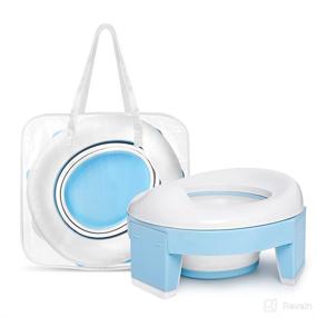 img 4 attached to 🚽 Portable Toddler Potty Seat for Travel - 3-in-1 Folding Potty Training Toilet Chair with Travel Bag - Lightweight Potty Trainer for Kids Baby - Ideal for Home, Car, Camping Use