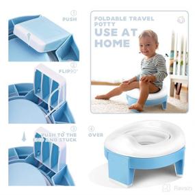 img 3 attached to 🚽 Portable Toddler Potty Seat for Travel - 3-in-1 Folding Potty Training Toilet Chair with Travel Bag - Lightweight Potty Trainer for Kids Baby - Ideal for Home, Car, Camping Use