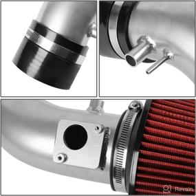 img 2 attached to 🚗 DNAMotoring AIP-2-HS-TVEZ07-SLSL Aluminum Cold Air Intake System with Heat Shield for 2007-2011 Camry Venza V6