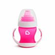 munchkin 4oz pink trainer cup: perfect for a gentle transition to drinking from a big kid cup! logo