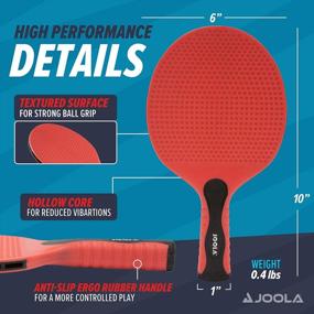 img 1 attached to Поднимите свою игру в настольный теннис на открытом воздухе на новый уровень с веслом для пинг-понга JOOLA Linus, защищенным от непогоды