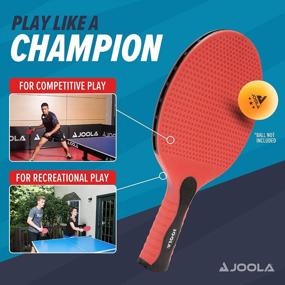 img 2 attached to Поднимите свою игру в настольный теннис на открытом воздухе на новый уровень с веслом для пинг-понга JOOLA Linus, защищенным от непогоды