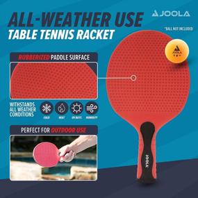 img 3 attached to Поднимите свою игру в настольный теннис на открытом воздухе на новый уровень с веслом для пинг-понга JOOLA Linus, защищенным от непогоды