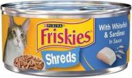 🐟 healthy and delicious friskies savory shreds whitefish and sardines wet cat food - bulk pack of 24 cans логотип