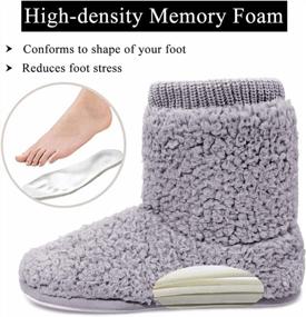 img 3 attached to Cozy Women'S Winter Slipper Booties With Soft Lining & Durable Rubber Sole