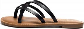 img 3 attached to Effortlessly Stylish: LUFFYMOMO Women'S Elastic Strap Flat Sandals For Casual Summer Comfort