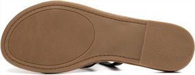 img 1 attached to Женские сандалии на плоской подошве с эластичными ремешками LUFFYMOMO для повседневного комфорта летом