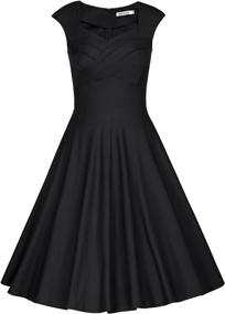 img 4 attached to MUXXN Womens 1950S Vintage Capshoulder Women's Clothing : Dresses