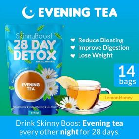 img 2 attached to Skinny Boost Tea Kit-1 Daytime Tea (28 Bags) 1 Evening Detox Tea (14 Bags), Lean Greens Plus Superfood Powder, Palm Tumbler, Non GMO, Vegan, All Natural Detox And Cleanse