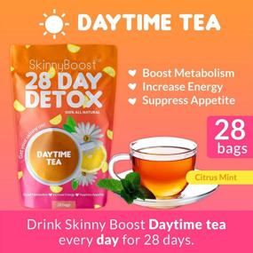 img 3 attached to Skinny Boost Tea Kit-1 Daytime Tea (28 Bags) 1 Evening Detox Tea (14 Bags), Lean Greens Plus Superfood Powder, Palm Tumbler, Non GMO, Vegan, All Natural Detox And Cleanse