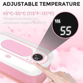 img 3 attached to 🔌 USB Charged Portable Wipe Warmer with LCD Display - Temperature Control Baby Wet Wipes Dispenser for Travel Indoor Use, BPA-Free