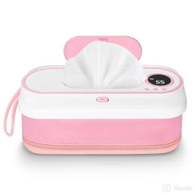 img 4 attached to 🔌 USB Charged Portable Wipe Warmer with LCD Display - Temperature Control Baby Wet Wipes Dispenser for Travel Indoor Use, BPA-Free