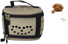 img 4 attached to Compact Hamster Cage Carrier - Travel Bag with Hard-Sided Kennel for 🐹 Mini Poodles, Small Animals, Hedgehogs, Mice, Rats, Sugar Gliders, Squirrels, Chinchillas, Rabbits, Ferrets