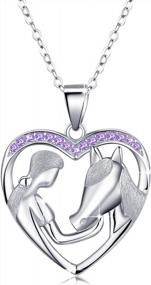 img 4 attached to Silver Horse Pendant Necklace For Women And Girls - A Lucky Charm In Heart Design - Perfect Cowgirl, Equestrian Gift For Birthday, Mother'S Day Or Any Occasion - Medwise Embrace Horse Necklace