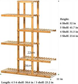 img 1 attached to Stylish And Versatile Wooden Flower Stand With Multiple Shelves - Perfect For Plant Displays