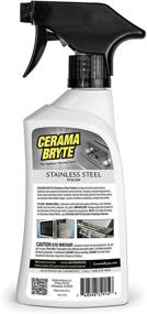 img 2 attached to Cerama Bryte Stainless Steel Appliance Cleaner & Polish Spray with Mineral Oil - 16 oz, Enhanced with Large Microfiber Cloth