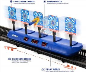 img 3 attached to Blast Your Way To Victory With The BFUNTOYS Digital Moving Shooting Target Set - Includes 5 Auto-Reset Targets, Tactical Gear, And More!
