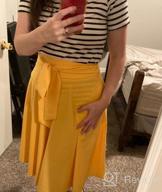 img 1 attached to Belle Poque Women'S Vintage Pleated Midi Skirts High Waist A-Line Flared Skirts With Pockets review by Jill Bennett