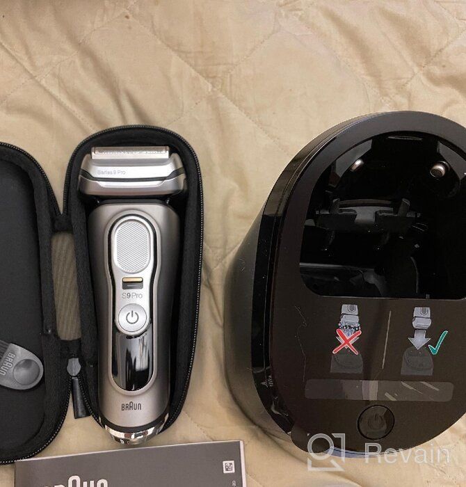 img 2 attached to 🪒 Braun Series 9 Pro 9465cc Electric Razor: Wet &amp; Dry Foil Shaver with ProLift Trimmer, SmartCare Center - Noble Metal review by Damyanti Negi ᠌