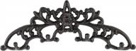 gasare, key holder for wall, decorative key rack, flower design, 4 sturdy hooks, cast iron, wall mount screws and anchors, 12 x 4 ½ inches, brown, 1 unit logo