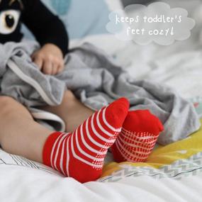 img 2 attached to 12 Pairs Of Non-Slip Toddler Socks With Grips For Ultimate Baby Safety And Comfort