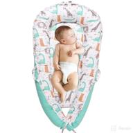 👶 viviland baby lounger - co sleeper nest for bed, soft & breathable cotton newborn lounger for crib bassinet mattress, essential baby product for 0-24 months (animal, boy) логотип