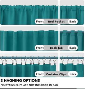 img 1 attached to Deconovo Insulated Blackout Curtains For Bedroom - Back Tab And Rod Pocket Thermal Window Coverings, Turquoise, 52X84 Inch, 2 Panels
