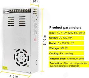 img 2 attached to 💡 Universal Regulated Switching Power Supply 12Volt 360W LED Power Supply - 12V DC Power Adapter 30A AC 96V-240V Converter for LED Strip, CCTV, Radio, Computer Project