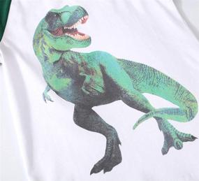 img 2 attached to Bleubell Toddler Dinosaur Sleeve Shirt Boys' Clothing ~ Tops, Tees & Shirts