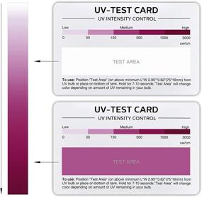 img 1 attached to UV Sensor Card - 2 Pack - Reptile Lamp UV Sensor Test Card for Bearded Dragons, Lizards, and Reptiles - UVB Fluorescent Lamp