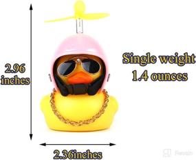 img 3 attached to MEIJIABA Car Duck: Rubber Bike Large Duck for Car Accessories and Dashboard Toy Small Duck Decoration - 2 Pack (8&Pink)