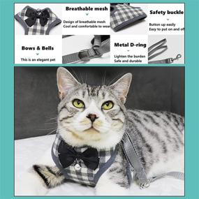 img 3 attached to Harness Adjustable Comfort Animals Harnesses Cats best in Collars, Harnesses & Leashes