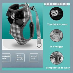img 2 attached to Harness Adjustable Comfort Animals Harnesses Cats best in Collars, Harnesses & Leashes