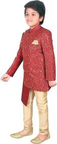 img 2 attached to 👦 Authentic Handcrafted Ethnic Embroidered Sherwani for Boys' Clothing at Suits & Sport Coats