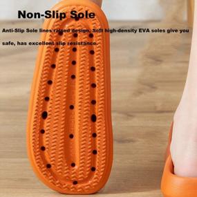 img 1 attached to Men'S & Women'S FINLEOO Quick-Drying Shower Sandal Slippers With Drainage Holes, Soft Sole Open Toe House Slippers For Gym Use.