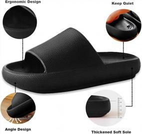 img 3 attached to Men'S & Women'S FINLEOO Quick-Drying Shower Sandal Slippers With Drainage Holes, Soft Sole Open Toe House Slippers For Gym Use.