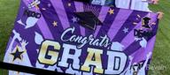 img 1 attached to Purple Extra-Large Graduation Party Banner 78.8"X40.3" For 2021 & 2022 Graduation Celebrations - Perfect Booth Backdrop, Photo Prop & Decorations - Indoor/Outdoor Use At Home Or School review by Alex Tinker
