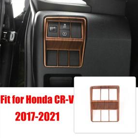 img 1 attached to Upgrade Your CRV Interior With Flash2Ning Wood Grain Trim Headlight Switch Control Cover