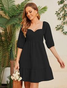 img 3 attached to Stay Chic In Summer With BELONGSCI'S Sweetheart Neckline Mini Dress