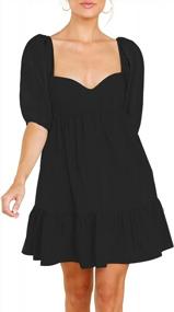 img 4 attached to Stay Chic In Summer With BELONGSCI'S Sweetheart Neckline Mini Dress