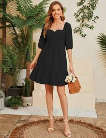 img 1 attached to Stay Chic In Summer With BELONGSCI'S Sweetheart Neckline Mini Dress