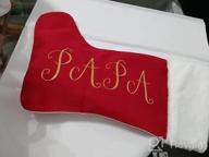 img 1 attached to Personalized Monogrammed Christmas Stocking - Red Family Stockings With ABAMERICA 18 Design review by Daniel Anderson