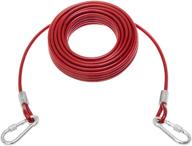 🐶 long 50ft dog tie-out cable – heavy duty leash for medium to large dogs up to 100lbs – ideal for outdoor camping, yard training, and more logo