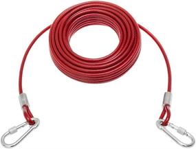 img 4 attached to 🐶 Long 50ft Dog Tie-Out Cable – Heavy Duty Leash for Medium to Large Dogs up to 100lbs – Ideal for Outdoor Camping, Yard Training, and More