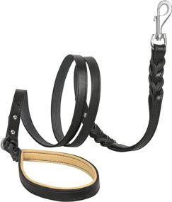 img 3 attached to 🐕 Riparo Heavy Duty Leather Braided Dog Leash with 2 Handles: Ultimate Control for Medium to Large Dogs