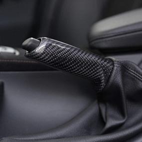 img 3 attached to Carbon Fiber Car Handbrake Cover Grip Handle Lever For BMW 1 2 3 4 Series GT E46 E90 E92 E60 E39 F30 F10 F20 - Upgraded Automotive Accessory For Improved Style And Functionality