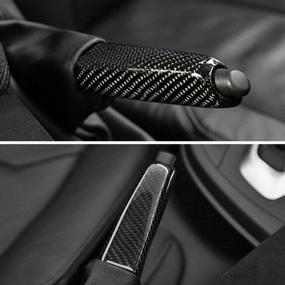 img 2 attached to Carbon Fiber Car Handbrake Cover Grip Handle Lever For BMW 1 2 3 4 Series GT E46 E90 E92 E60 E39 F30 F10 F20 - Upgraded Automotive Accessory For Improved Style And Functionality