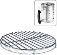 portable camping grill grate - chimney-mate charcoal starter sous vide searing accessory fits 7.5 inch chimneys logo