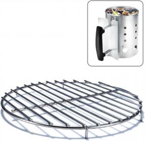 img 4 attached to Portable Camping Grill Grate - Chimney-Mate Charcoal Starter Sous Vide Searing Accessory Fits 7.5 Inch Chimneys