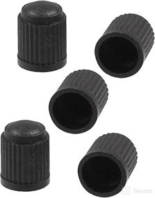 img 4 attached to 🚗 5-Pack Black Plastic Dome Shape Tire Tyre Valve Caps for Car with Cylinder Design - by uxcell